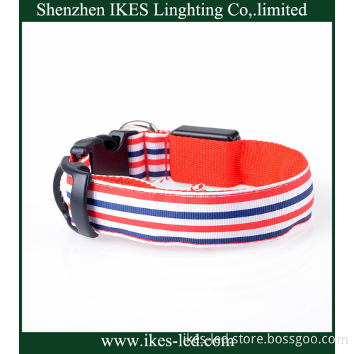 Wholesale Fiber Bright LED Dog Collar with Usbrechargeable